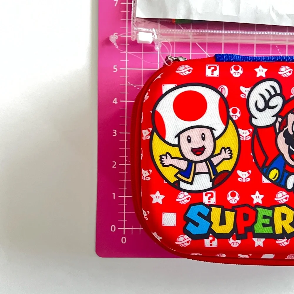 NEW Nintendo Super Mario Pencil Case & Pens & Stickers Set